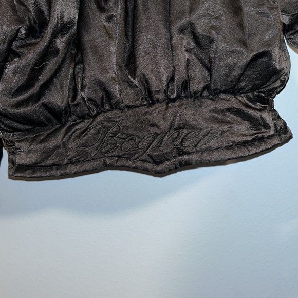 Vintage Bogner Goose Down Ski Puffer Jacket Women Size 6 All Black - Picture 8 of 11